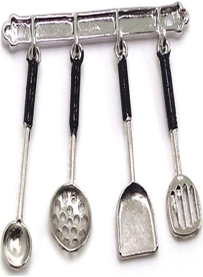 Zenarao 1:12 Scale Stainless Steel Mini Kitchen Tools for Dollhouses, Realistic Utensil Set for Fairy Gardens, DIY Craft Dioramas and Model Displays - Image 1